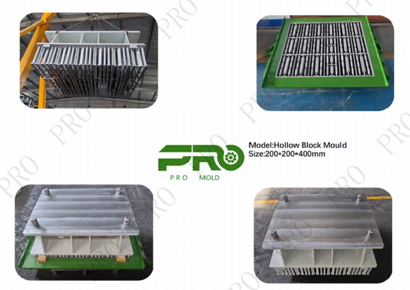 PRO MOLD Forme cu blocuri goale de ultimă generație au fost livrate cu succes în Arabia Saudită pentru mașinile de fabricat cărămidă POYATOS
