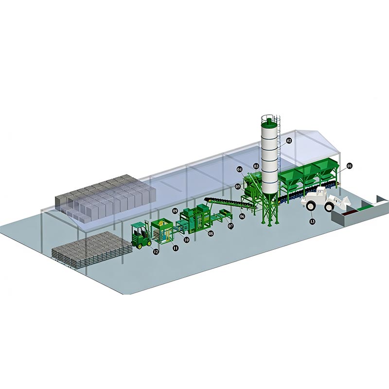 Mașină de făcut cărămidă cu blocuri goale
